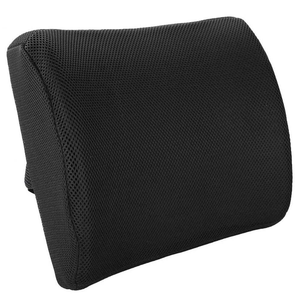 Black Back Pillow Rebound Memory Foam Pillow Car Chair Back Seat Rest Cushion