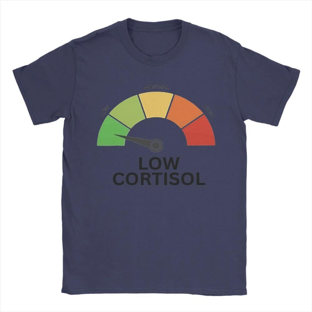 Low Cortisol Level Meme T Shirt Beach Cotton T Shirts for Man Trendy Cool Casual Tee Shirt Short Sleeves Tops