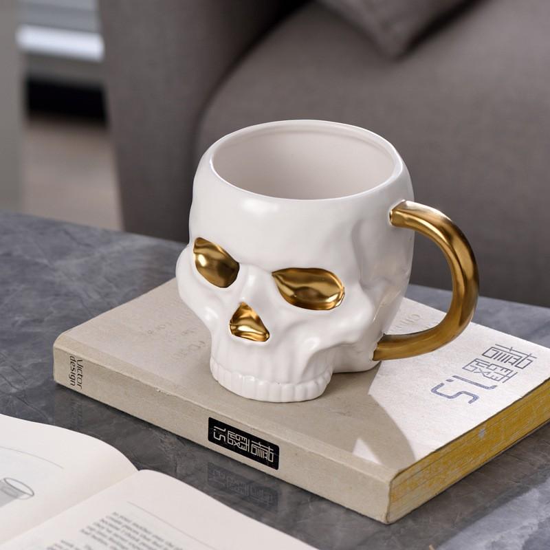 Halloween Skull Ceramic Coffee Mug Creative Office Drinkware Modern Minimalist