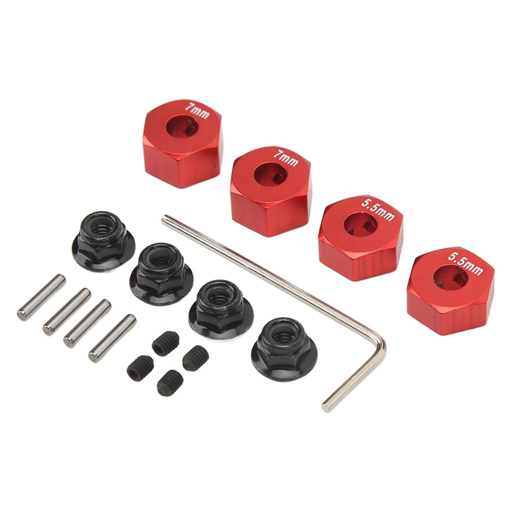 RC Wheel Hub Hex Aluminium Alloy 12mm Diameter 5.5mm 7mm Thickness Accessory Set Kit