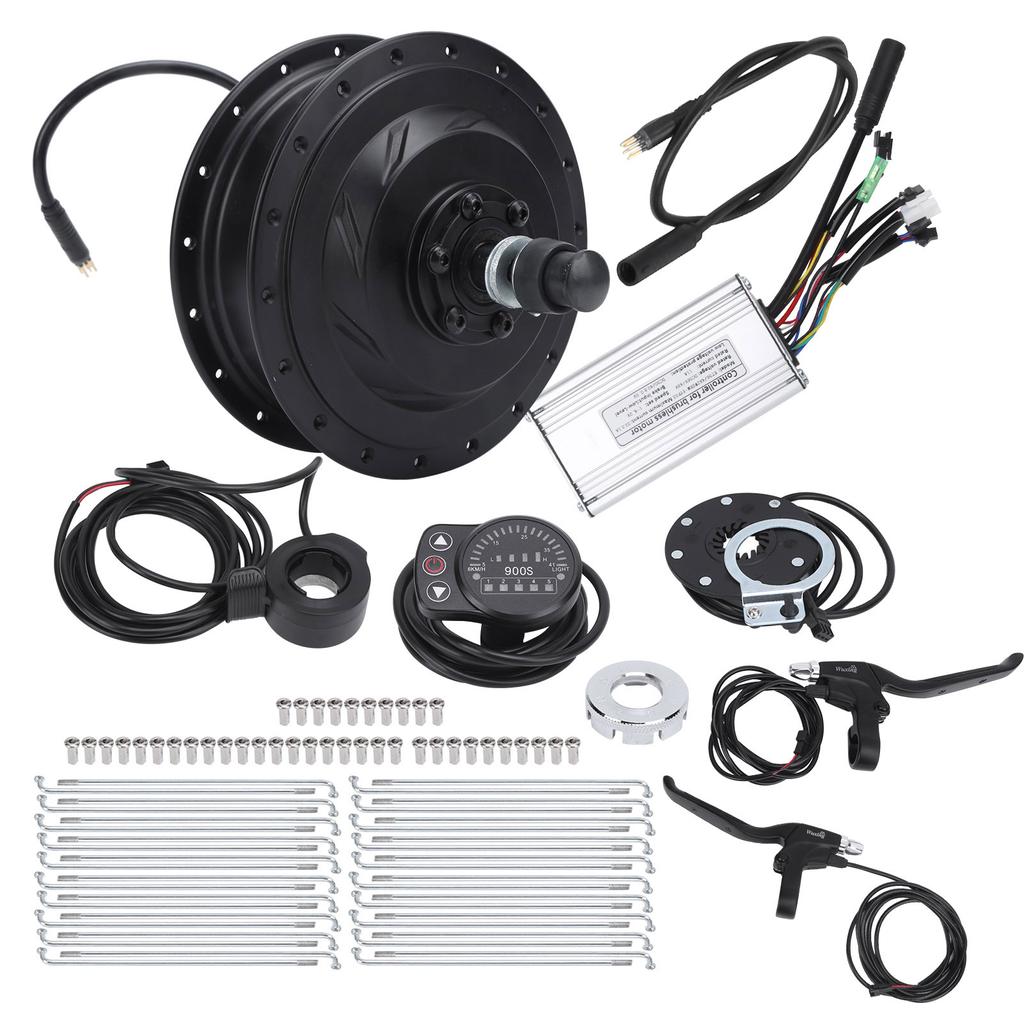 48V 500W Rear Wheel Hub Motor Electric Bicycle Conversion Kit with KT‑900S Display Meter for 12G Wheel