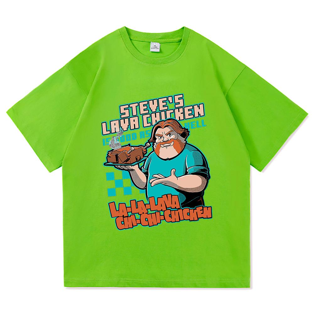 Funny Steve's Lava Chicken T Shirt 2025 Fashion Men/women Clothing Harajuku High Quality Tops Cotton Clothes Days Gifts Tshirts