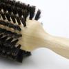 Spazzola rotonda con setole di cinghiale con manico in legno da 6 misure, coda rimovibile, professionale, per parrucchiere, barbiere, pettine rotondo