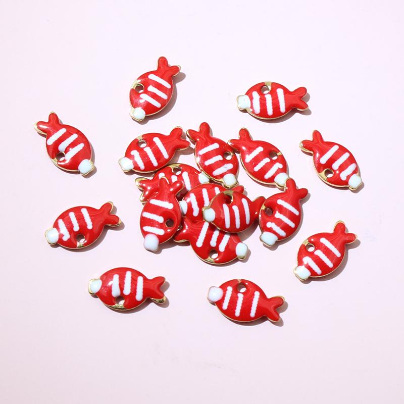 

20pcs 10x6mm Stainless Steel Enamel Fish Charms Pendant Cute Small Stainless Steel DIY Jewelry Making Accessories Findings