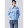 Stripe Lettering Blouse Babl90631