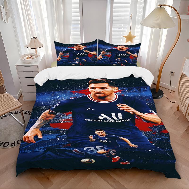 Lionel Messi Psg Celebration Print 3Pcs Bedding Setduvet Cover With 2 Bedropillowcase Home Birthday Gift