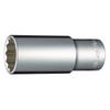 Deep Socket Inch Wrench (12-point) 4DB-30L, 12.7mm (1/2") Drive, 15/16 Size.