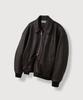 Mood Inside Western Hard Embossed Leather Blouson_Brown