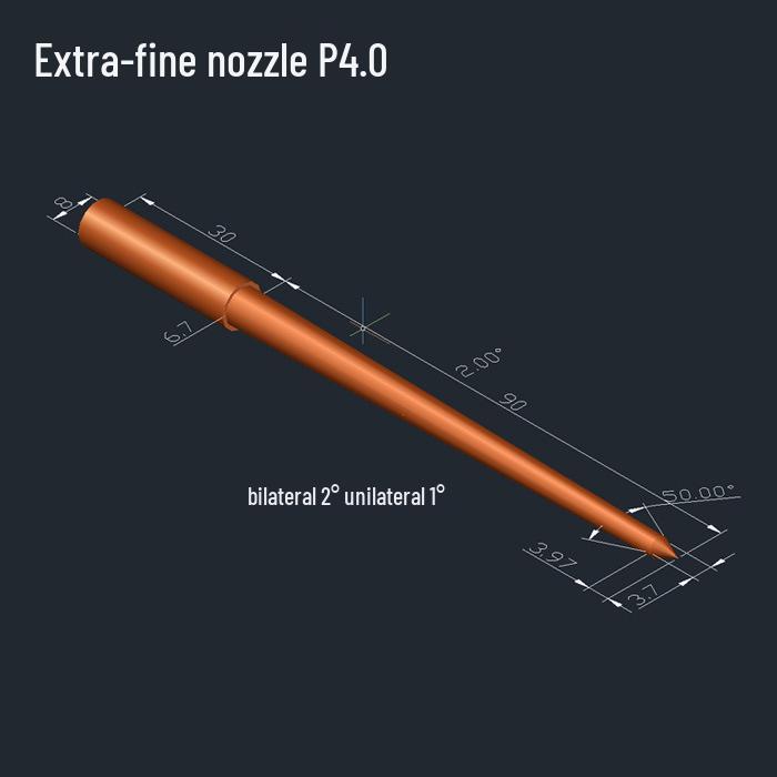 Extra Long EDM Electrode Rod for Submarine Gate Injection - Purple and Tungsten Copper