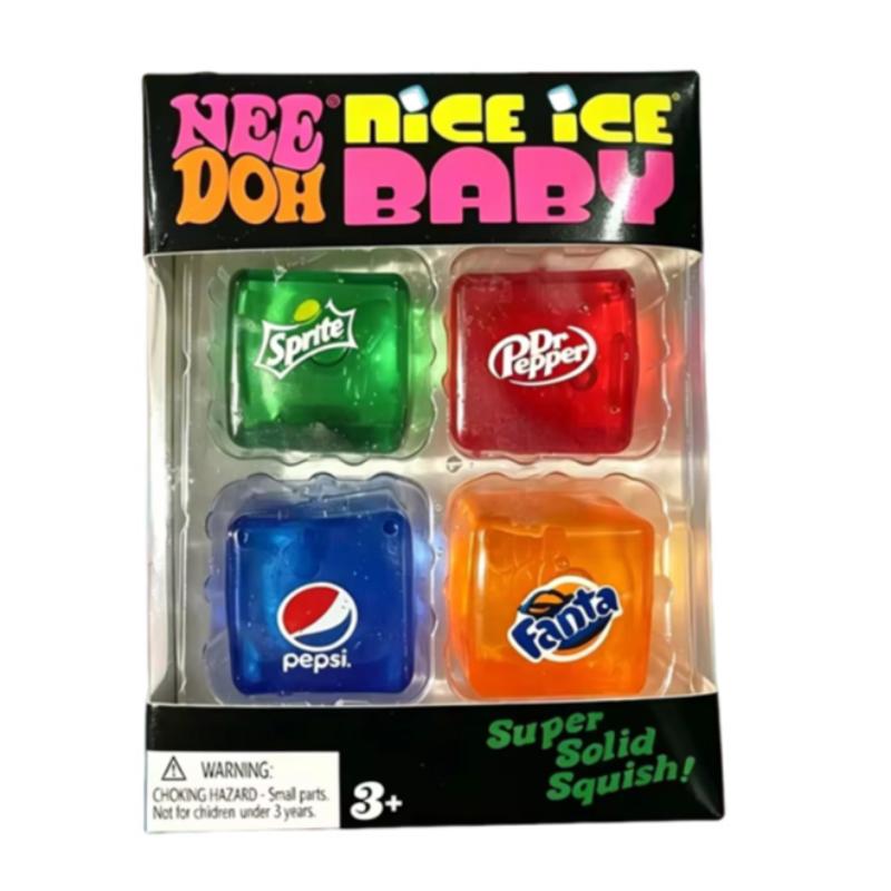 NEEDOH Little 4-pack Set Nice Cube Stress Relief Squishy Cube Anti-Anxiety Squeeze Object Fidget Collectible Getaway Tokens Set Recent