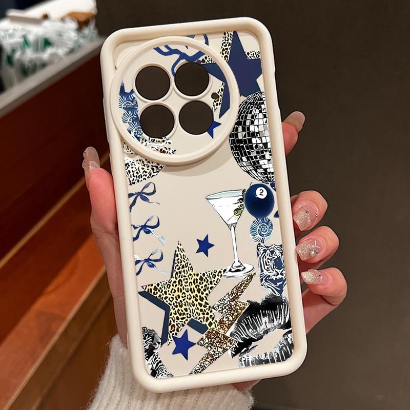 For OnePlus 13 Case Leopard Star Disco Ball Pattern Shockproof Bumper Silicone Cover For OnePlus 15 Nord 5 13R 13T 12R 12 11R 5G