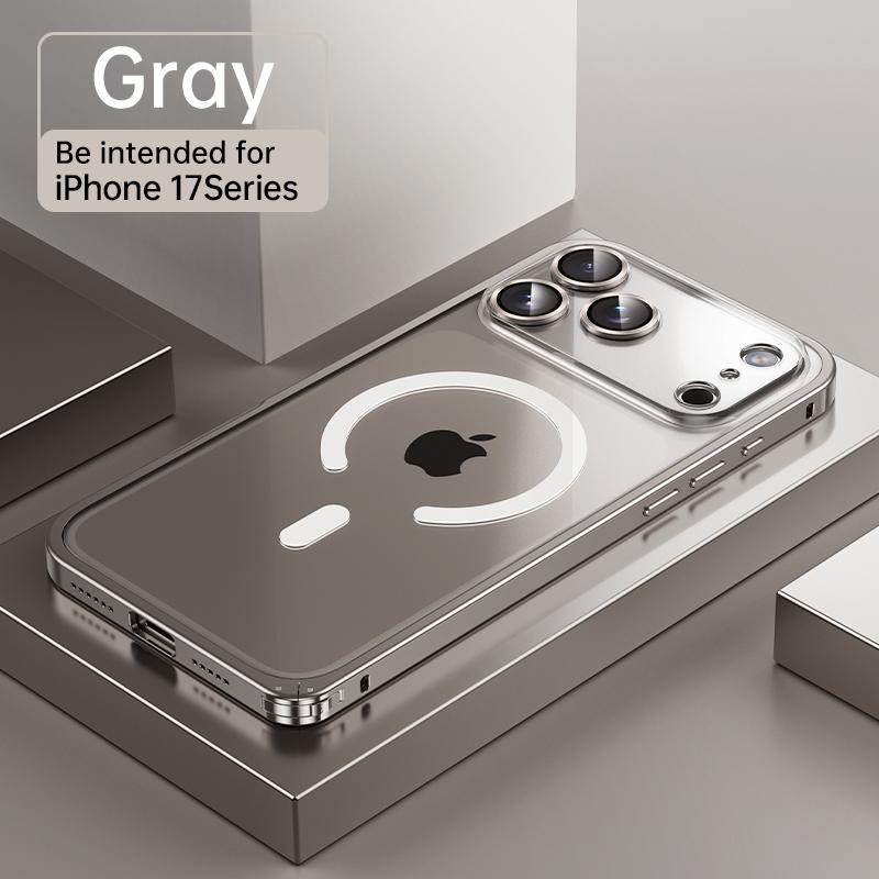 Aluminum Alloy Metal Frame Cover Lens film protection for Iphone 17 Pro Max 16 15 14 13 12 Pro Max Support for Magsafe Charging Case