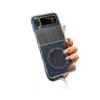 Suitable for Samsung Zflip6 Folding Mobile Phone Case Transparent Glitter Hard Shell Zflip5 Colorful Magnetic Suction Case Zflip3 4