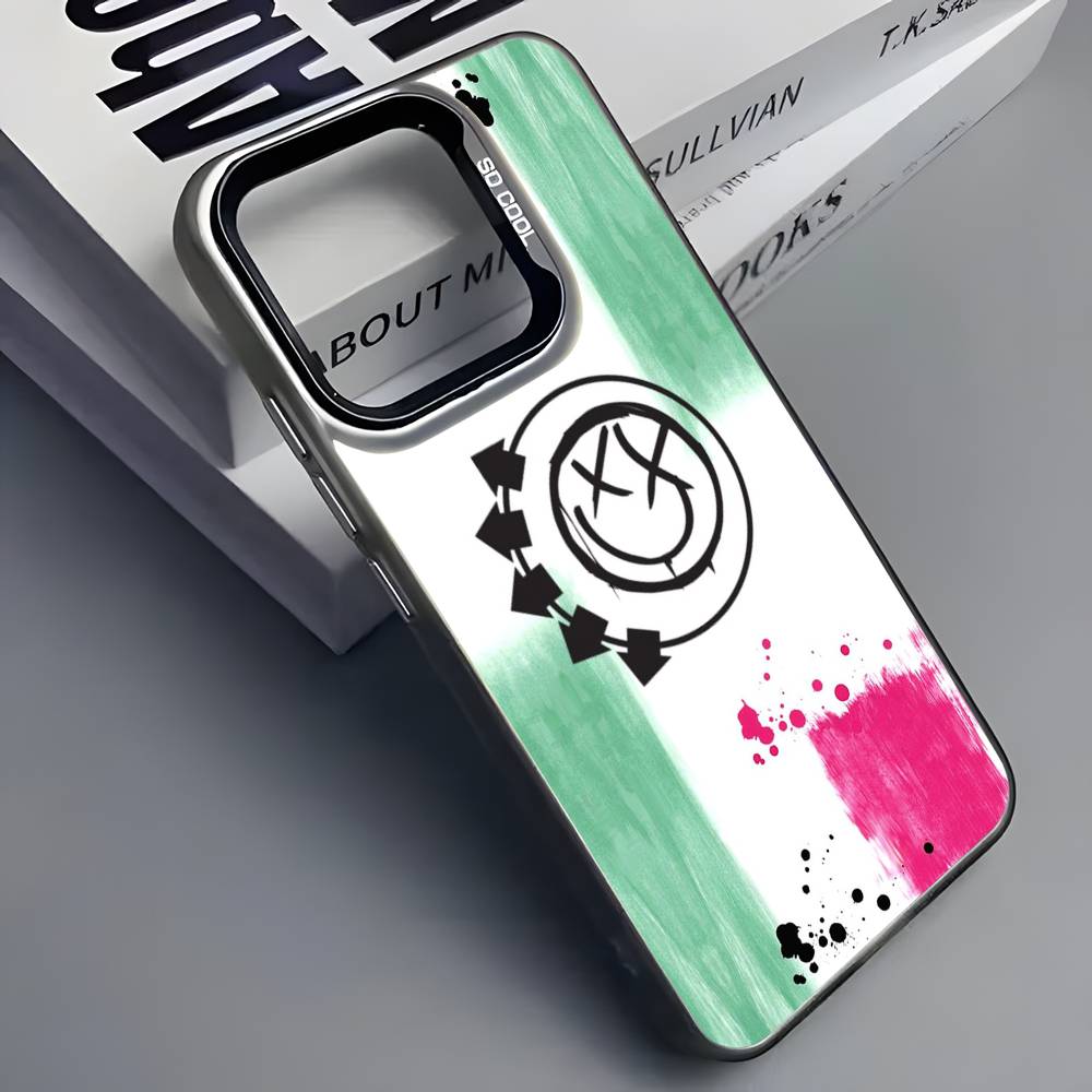 Band B-Blink-182 Phone Case For iPhone 16 15 14 13 12 11 Pro Max Grey Black Matte Laser Metallic Aurora Funda