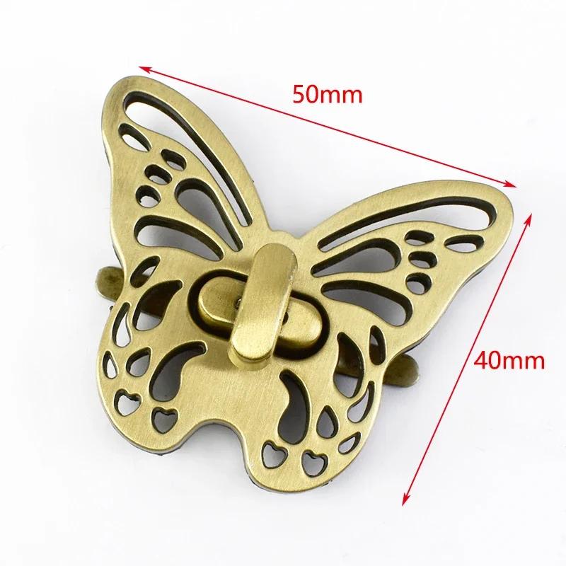 2/4Pcs Meetee Metal Lock Buckle Handbag Purse Brass Buckles Closure Spring Locks Rotating Clasp DIY Leather Crafts Accessories
