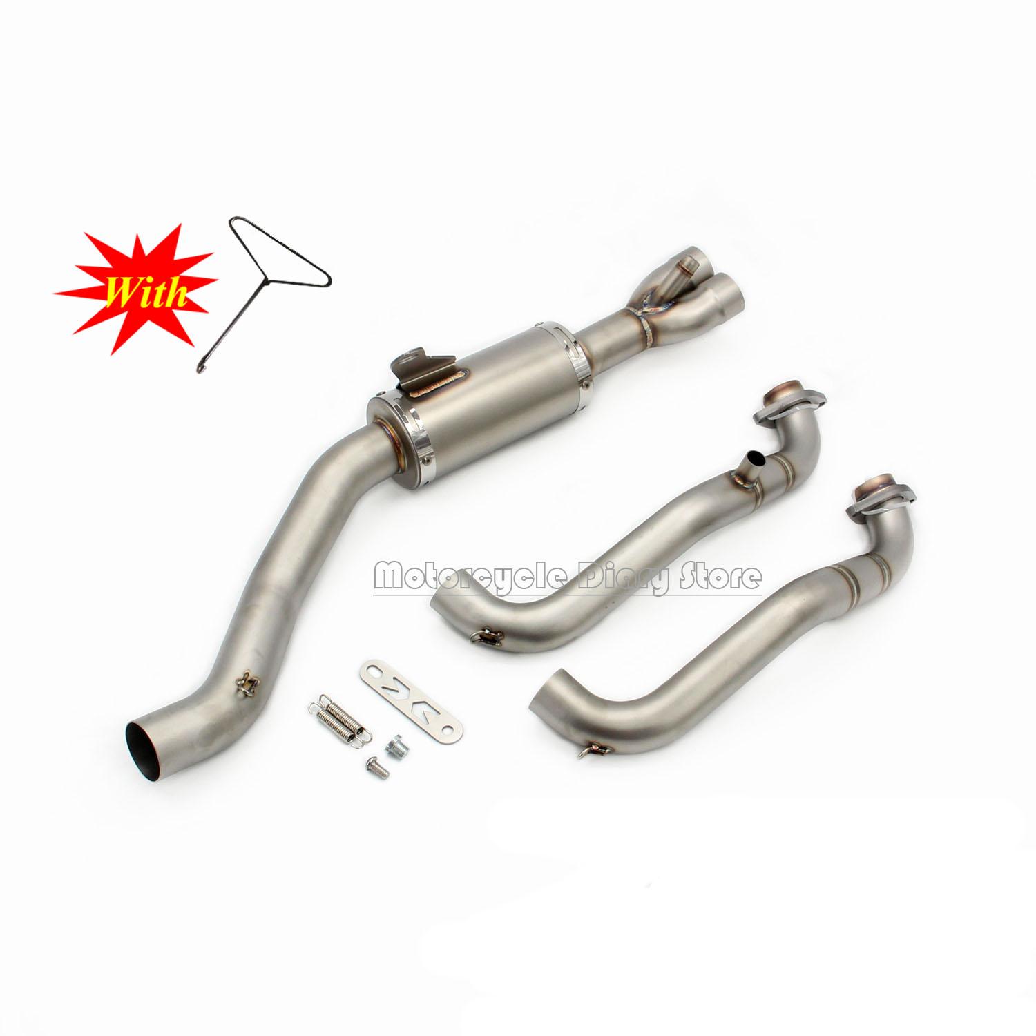 For Aprilia RS457 RS 457 2024 2025 51mm Motorcycle Exhaust Slip-On System Front Link Pipe Racing Muffler Motorbike Escape Moto RS457 2024 2025