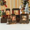 Mit Wasser gefüllter Weihnachtszug Anhänger Musikalisch Leuchtend Weihnachts-Lokomotive Dekoration Für Kinderzimmer