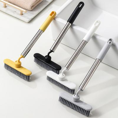 Crevice Brush with Extended Handle Universal Rotation Design V-Shaped Dense Bristles Stubborn Stain Remover Brush