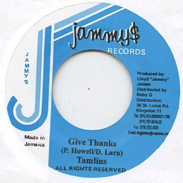 

7inch Record TAMLINS - Give Thanks Jammys 2002 Jamaica Reggae, Ska & Dub