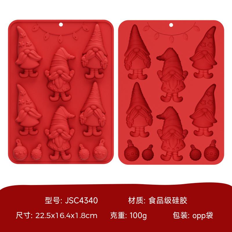 Silikonform Aromaterapi Julenissen Lys Resin Gips Leire til Jul Håndlaget DIY Festdekor Gjenbrukbar Håndverksform