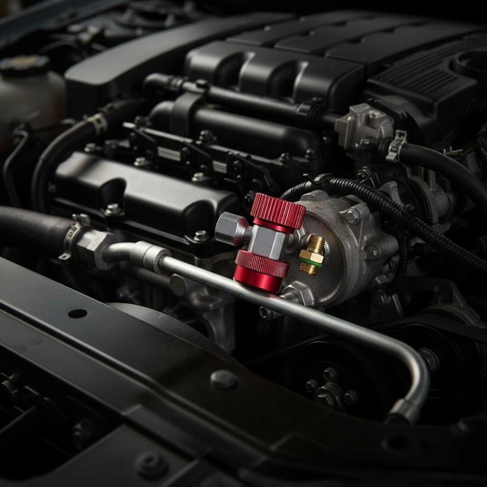 R134 a/C Air Conditioning Coupler Adapter with Extractor Valve Core 1/4 Inch Fitting Low and High AC Coupler Easy To Connect