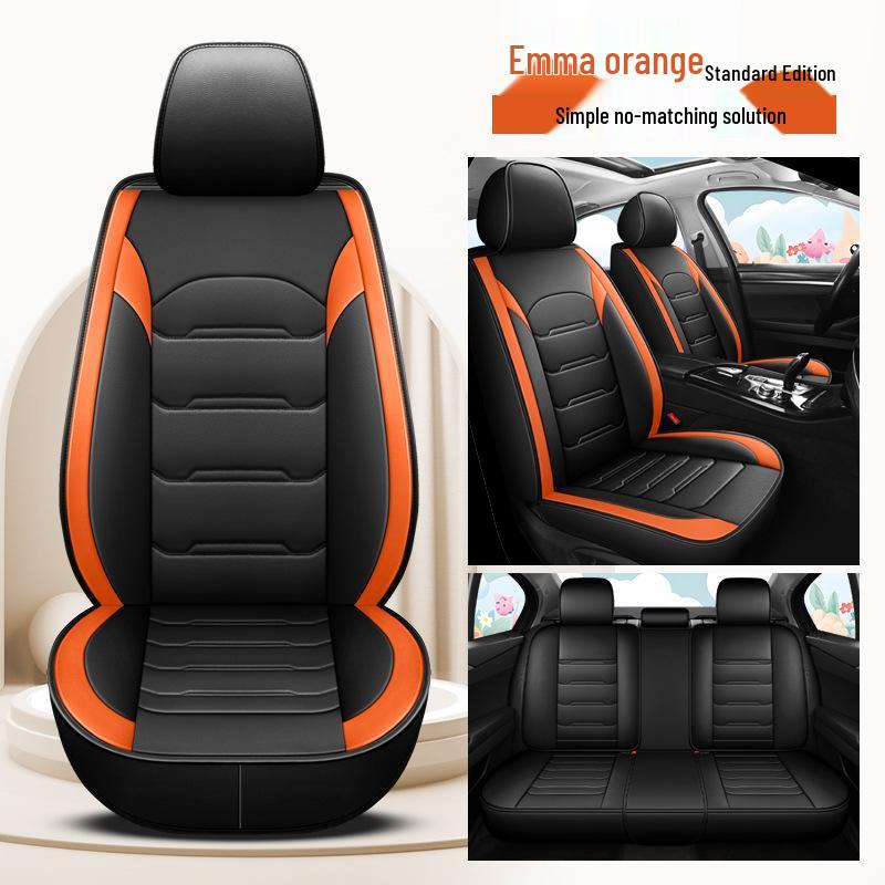 Universal Full-Wrap Four Seasons Breathable Leather Car Seat Cover