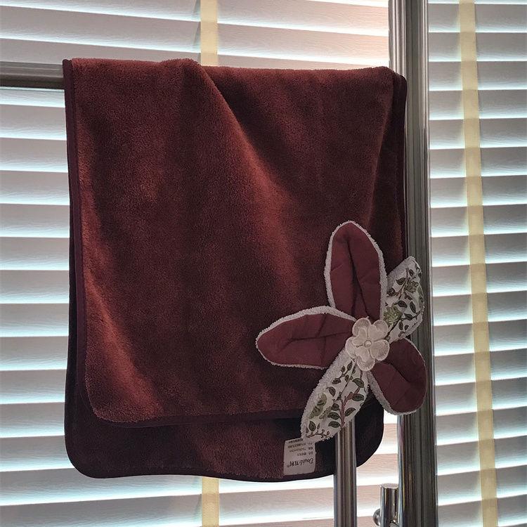 2pcs Three-dimensional Five-pointed Star Flower Towel Home-use Couple Face Towel Coral Fleece Absorbent Quick-drying and Non-shedding Face Towel