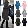 Sleeve Long Women Zip Up Hooded Hoodie Jacket Jumper Cardigan Coat Plus Size