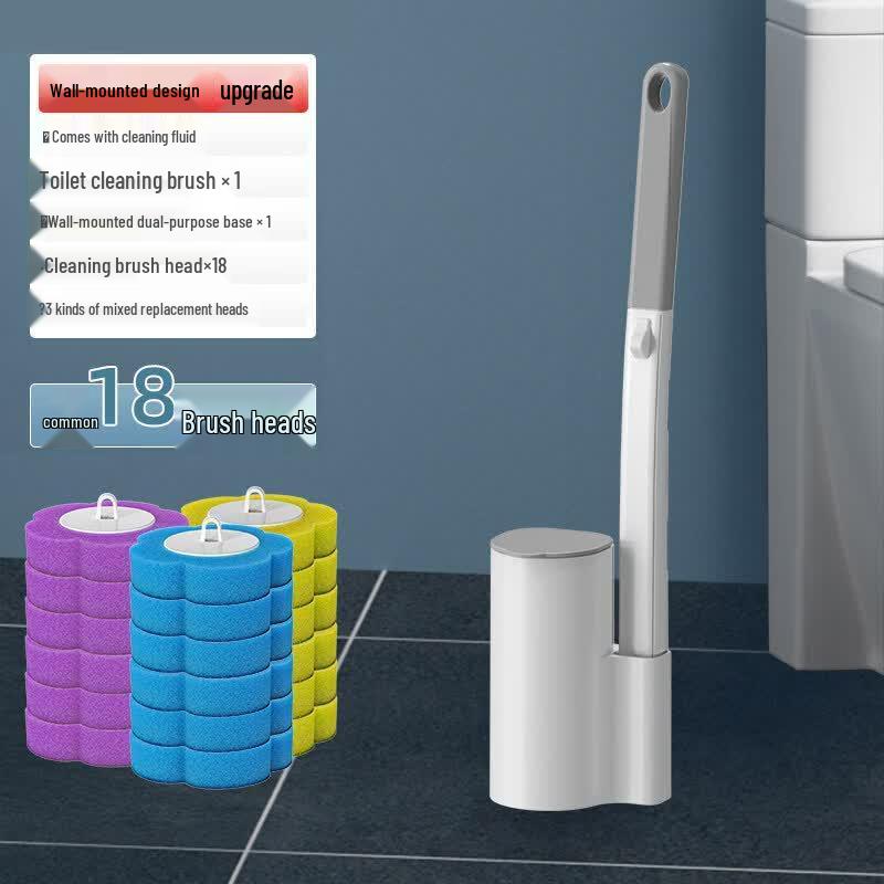 LIEI Disposable Wall-Mounted Toilet Brush with Lavender Scent