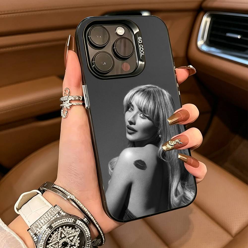 Singer S-Sabrina C-Carpenter  Phone Case For IPhone17  16 11 12 13 14 15 16 Pro Max Plus Cover Colored Silver Funda Bumber
