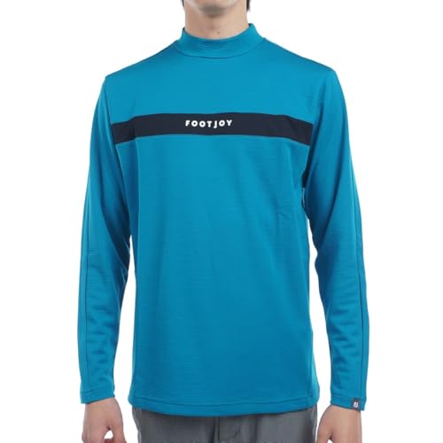 

FootJoy Men s DRY THROUGHLIGHT Chest Line Long Sleeve Mock Neck Shirt, Fjord Blue, Size Small (FJ-F24-S02, 32171-S)