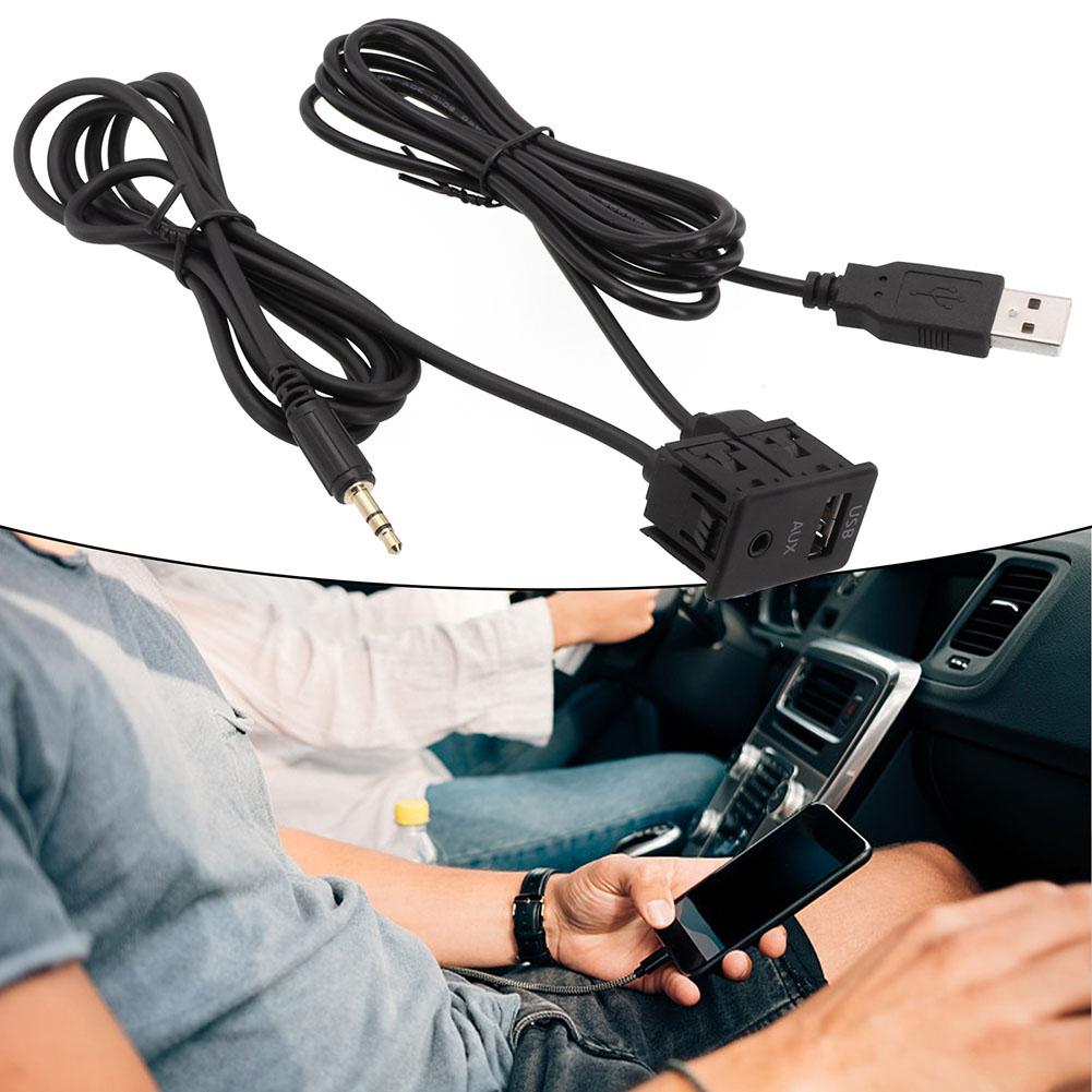12V Voltage Compatibility Car AUX USB Adapter Dash Mount USB Socket