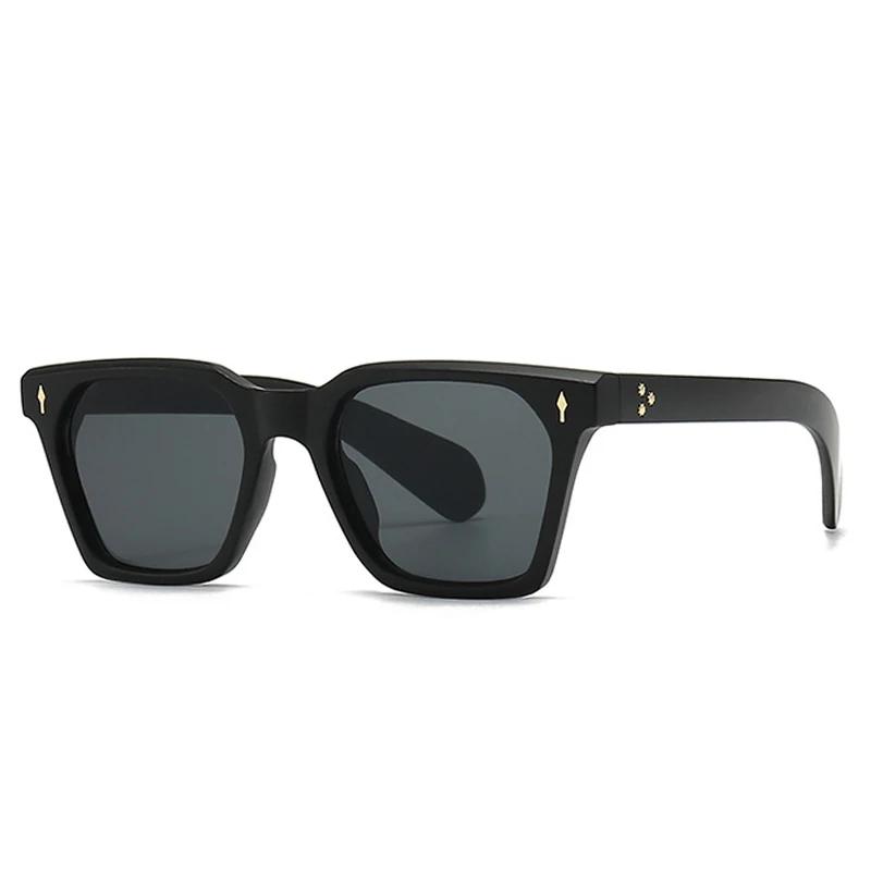SHAUNA Retro Square Sunglasses Women Rivets Gradient Shades UV400 Retro Punk Men Sun Glasses