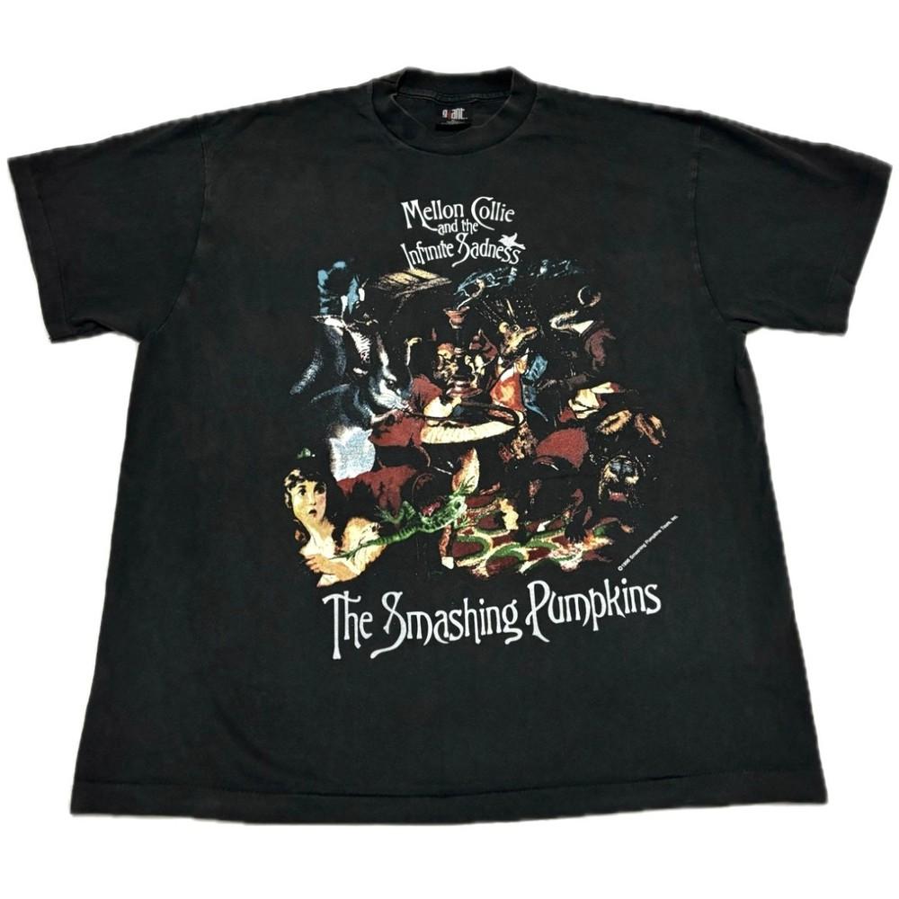 Vintage The Smashing Pumpkins XL Black Mellon Collie Single Stitch Shirt REPRINT
