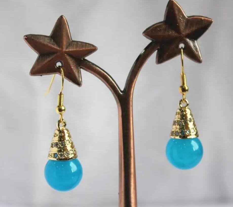 

Женская элегантная высококачественная серьга-крючок с драгоценным камнем + 12 мм из нефритовой бусины