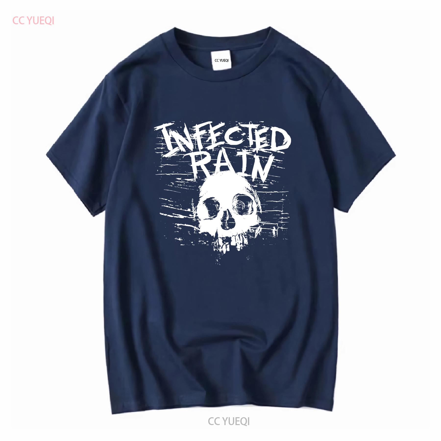 

Infected Rain Alternative Metal Band Logo T Shirt S 2XL vintage Washed fashion Breathable Top For Everyday Wear Versatile 3XL