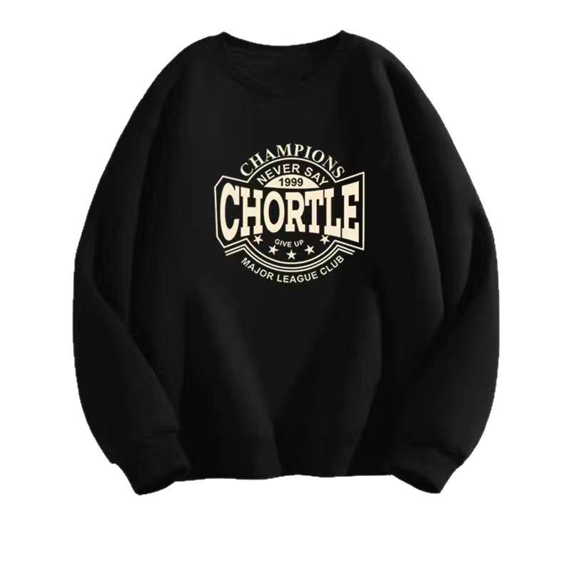 Herren Trendiges Fleece-gefüttertes Sweatshirt - Herbst/Winter 2025 Lockerer Pullover mit Rundhalsausschnitt und langen Ärmeln