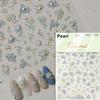 1piece 5Dcute tulip flower nail stickers high quality self-adhesive embossed nail art decals for girls decoration sticker