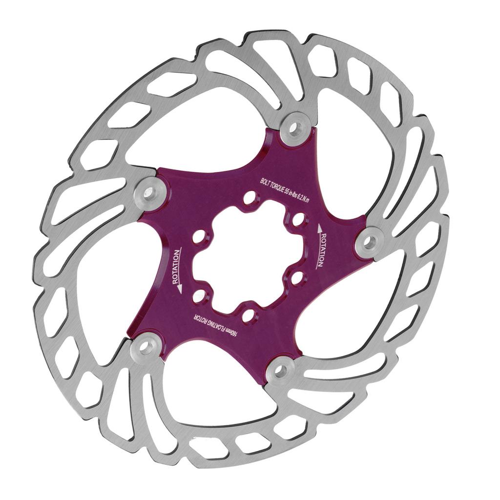 16cm Bicycle Floating Disc Brake Rotor with 6 Bolts Disc Brake Pad Rotors for Mountain Road Bike Repair Parts Purple