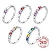 925 Sterling Silver 1-5pcs Birthstones Ring for Woman Promise Engagement Wedding Custom Family Jewelry Gift Mother Grandma
