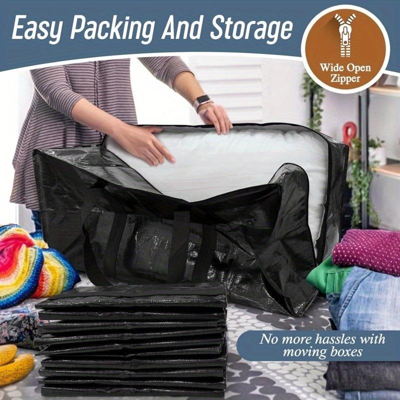 Heavy Duty Storage Bag With Zipper And Handles Large Moving Box Perfect For Moving College Dorm Travel Camping Christmas Decorat