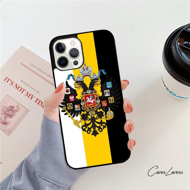 Russia Flag Coat Of Arms Phone Case For iPhone 17 Air 14 15 16 13 12 Cover For Apple iPhone 17 Air 11 Pro Max Plus Coque