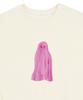 GRAVER [Unisex] Ghost Center Sweatshirt_Cream/Pink Logo