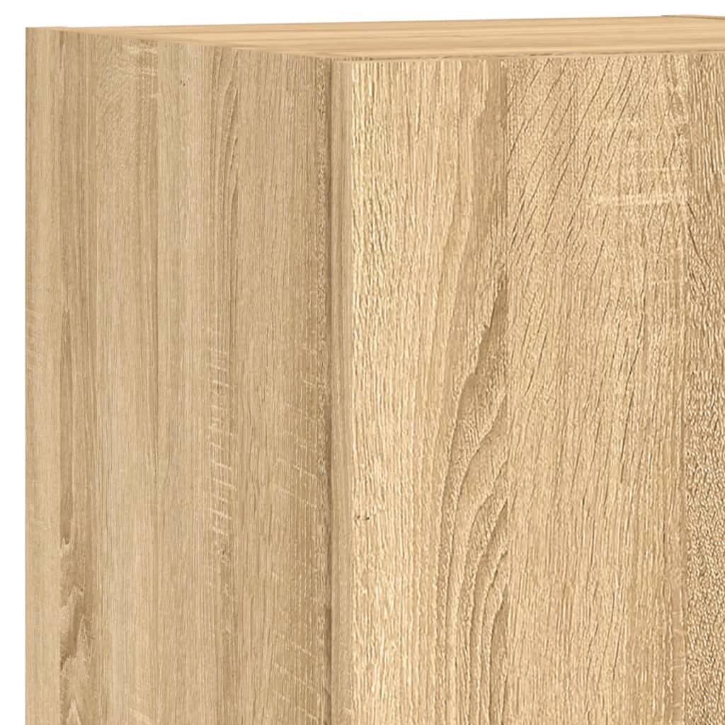 8 Piece TV Wall Unit with LED Lights Sonoma Oak