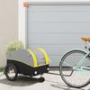 VidaXL Bicycle Trailer, Transport Cart with Safety Flag, Bicycle Stroller with Wheels and Hitch, 94148