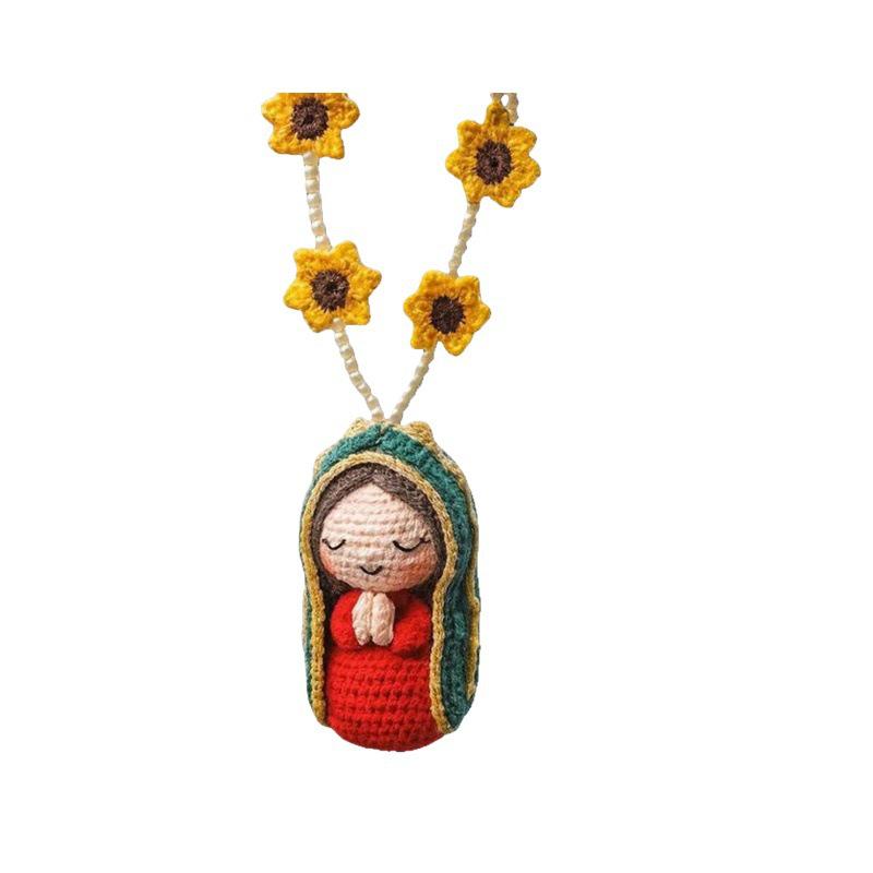 

Handmade Cute Mary Statue Car Pendant Decoration