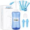 MEDIKEN Nose Refle Nasal Irrigator/Nasal Gargle [40 Uses + 300ml Bottle] Daily Comfort, Beginner-Friendly, Two Nozzles, LCD Temperature Display, and C