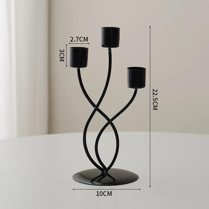 2026 Hot Metal Style Candle Holders Simple Golden Wedding Decoration Bar Party Living Room Home Decor Candlestick Tabletop Decor