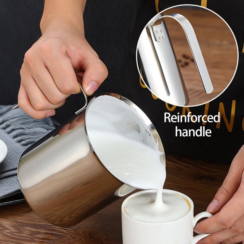 Nonrust Steel Manual Milk Frother Double Layer Whisks For Homemade Coffee No Electricity Need Portable Design