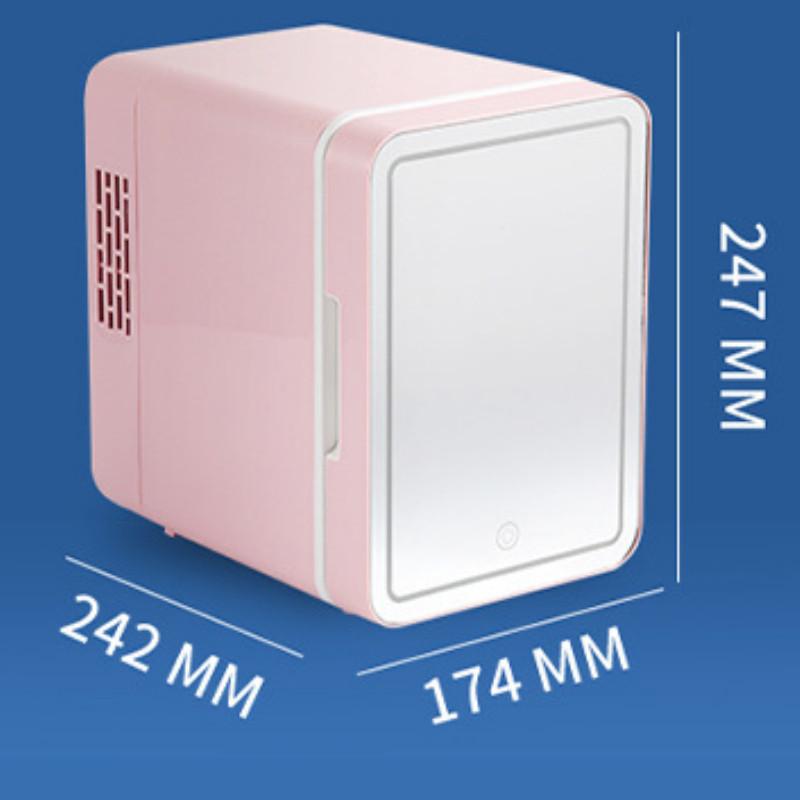 4L Mini Mirror Refrigerator Portable Household and Car Dual-purpose Fridge Dormitory Cosmetic Cold Storage Cabinet
